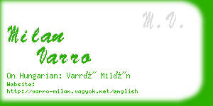 milan varro business card